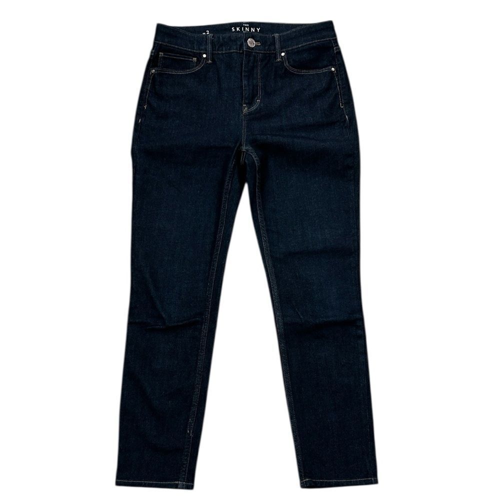 NEW White House Black Market Dark Wash The Skinny Crop Jeans